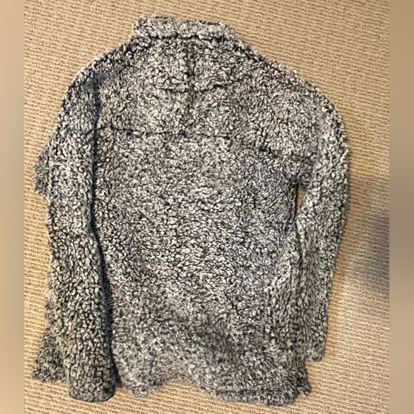 Frosty Tipped Women's Stadium Pullover by True Grit (Dylan) - fuzzy quarter zip - Picture 4 of 4